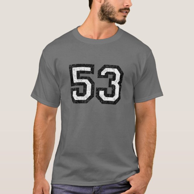 Nummer 53 (Vintag schwarz) T-Shirt (Vorderseite)