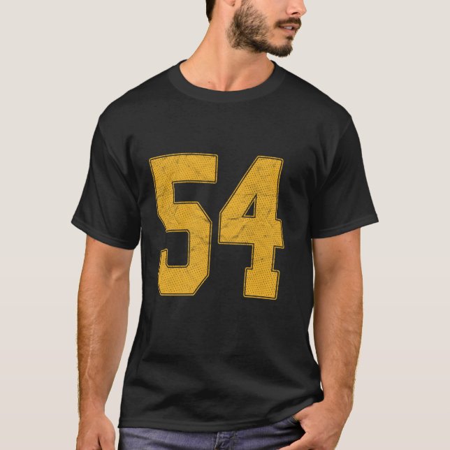 Nummer 54 Uniform Sports Team Jersey 54. T-Shirt (Vorderseite)
