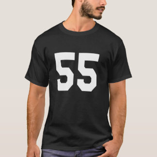 Nummer 55 Sports Jersey Front and Back Team Player T-Shirt