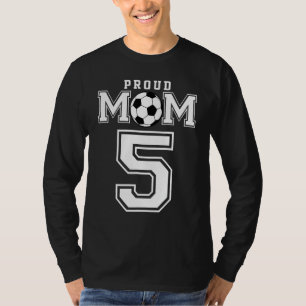 Nummer 5 Benutzerdefiniertes Proud Soccer Futbol M T-Shirt
