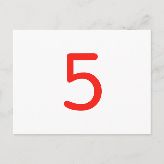 Nummer 5 postkarte (Vorderseite)