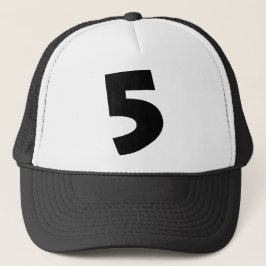 Nummer "5" truckerkappe