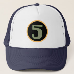 Nummer 5 truckerkappe