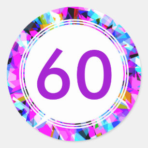 Nummer 60 - Rundaufkleber Runder Aufkleber