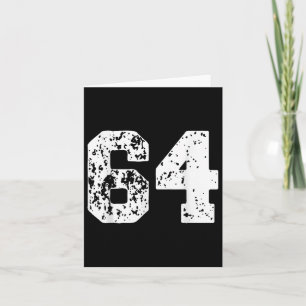 Nummer 64 White Best Clic Uni Style Geburtstag F Karte