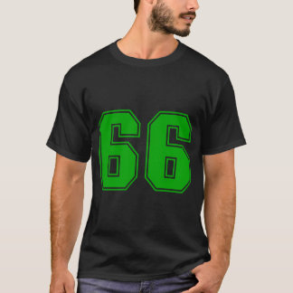 Nummer 66 des Green Sports Fan Jersey T-Shirt