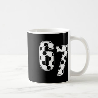 Nummer 67 Fußball Meme Lustig Sechs Sieben 6-7 Gen Kaffeetasse