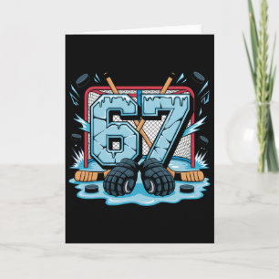 Nummer 67 Hockey Drip Meme Hockey Spieler  Karte