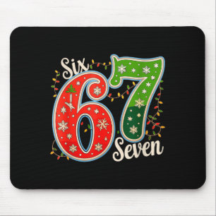 Nummer 67 Lustige Sechs Sieben 6 7 Meme Weihnachts Mousepad