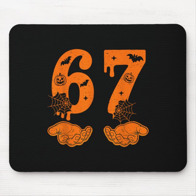 Nummer 67 Matching Sechs Sieben 6 7 Meme 6 7 Hallo Mousepad (Vorne)