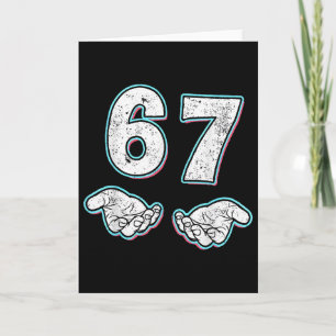 Nummer 67 Matching Six Seven 6 7 Meme 6-7 Hallowee Karte