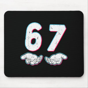Nummer 67 Matching Six Seven 6 7 Meme 6-7 Hallowee Mousepad