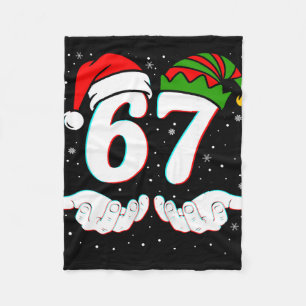 Nummer 67 Matching Six Seven 6 7 Meme 6-7 Weihnach Fleecedecke