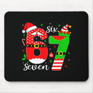 Nummer 67 Matching Six Seven 6 7 Meme 6-7 Weihnach Mousepad