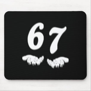 Nummer 67 Matching Six Seven Meme Lustiges Hallowe Mousepad