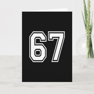 Nummer 67 nummeriertes Uniform-Sporttrikot Team 67 Karte