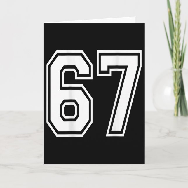 Nummer 67 Sportler Nummer Ck des Shirts nur  Karte (Vorderseite)
