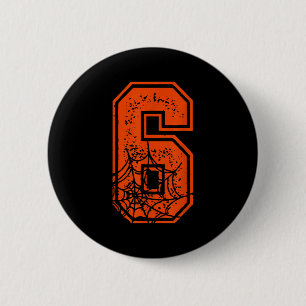 Nummer 6 67 Meme Halloween-Kürbiskostüm passend Button