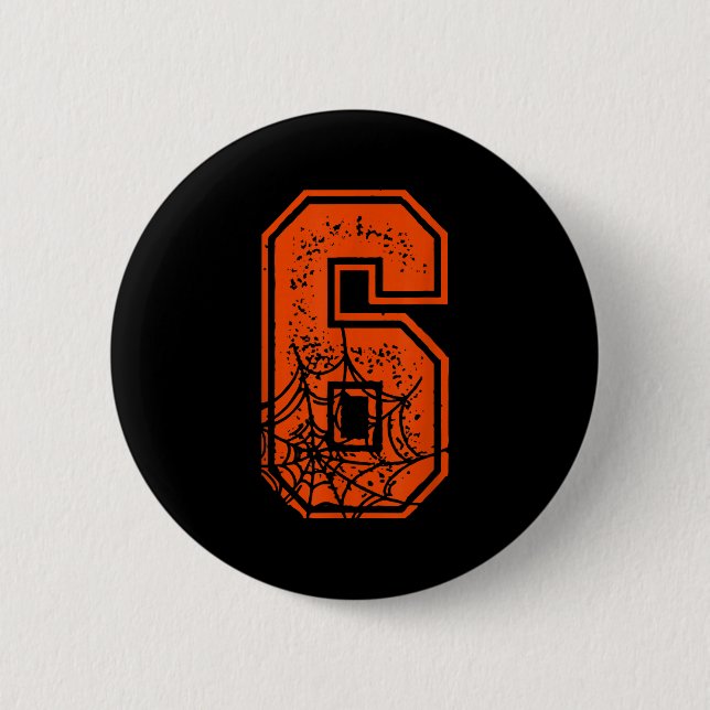 Nummer 6 67 Meme Halloween-Kürbiskostüm passend Button (Vorderseite)