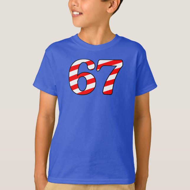 Nummer 6 7 Weihnachtscreme Cane T-Shirt (Vorderseite)
