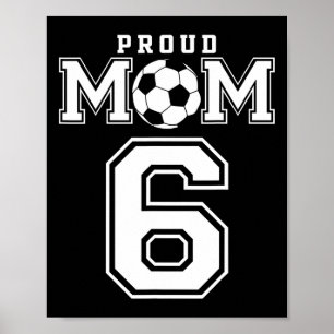 Nummer 6 Benutzerdefinierte Stolz Fußball Fußball Poster