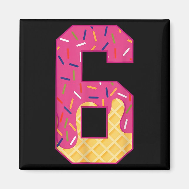 Nummer 6 Eis Drip 67 Meme Paar Halloween C Magnet (Vorne)