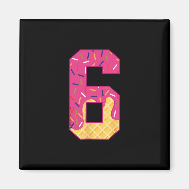 Nummer 6 Eis Drip 67 Meme Paar Halloween C Magnet (Vorne)