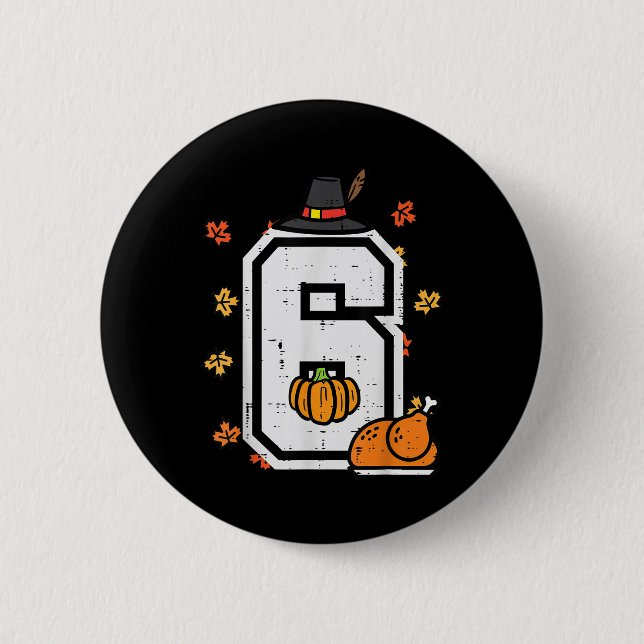 Nummer 6 Erntedankfest 6 7 Passend 67 Meme Männer  Button (Vorderseite)