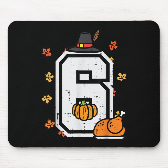 Nummer 6 Erntedankfest 6 7 passend 67 Meme Männer  Mousepad (Vorne)