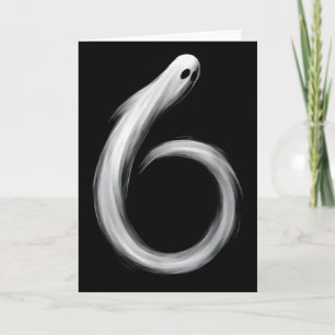 Nummer 6 Geist Lustig Sechs Sieben 67 Halloween Me Karte