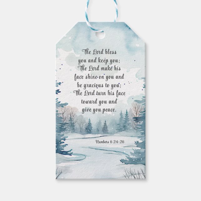 Nummer 6 Lord Sess You Bible Winter Geschenkanhänger (Vorderseite)