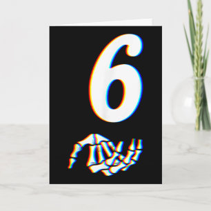 Nummer 6 Matching 67 Meme Skeletthand Halloween  Karte