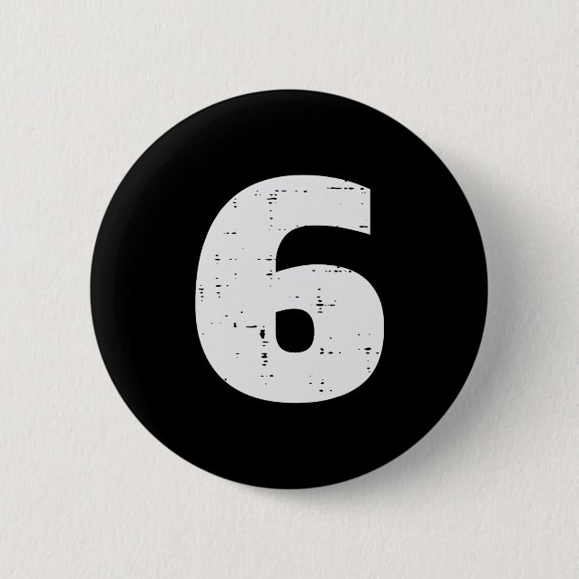 Nummer 6 passend zu 67 Meme Halloween 6. Geburtsta Button (Vorderseite)
