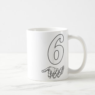Nummer 6 passend zu 67 Meme Halloween Kostüm Männe Kaffeetasse