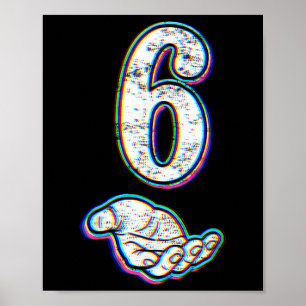 Nummer 6 passend zu 67 Meme Halloween Kostüm Männe Poster