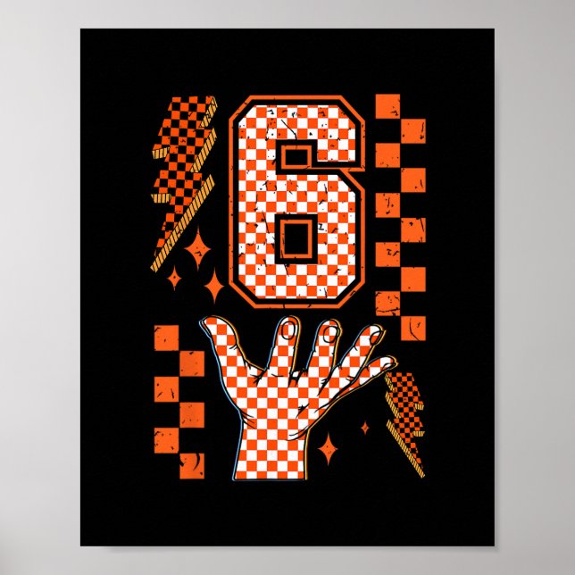 Nummer 6 passend zu 67 Meme Kariert Halloween Kost Poster (Vorne)