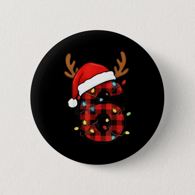 Nummer 6 passend zu 67 Meme Weihnachtskostüm Männe Button (Vorderseite)