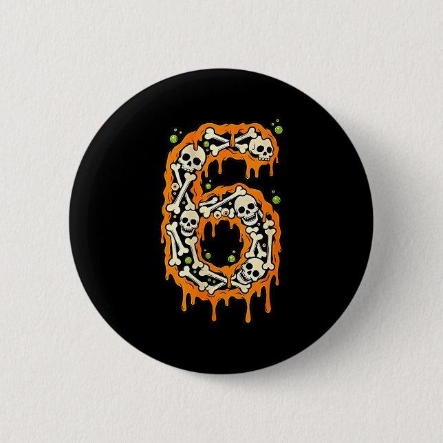 Nummer 6 Sechs Sieben 6 7 Meme Lustiges Design Paa Button (Vorderseite)