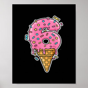 Nummer 6-Shirt-Kostüm Erwachsene Pink Für Frauen M Poster