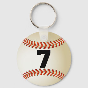 Nummer 7 Baseball Schlüsselanhänger