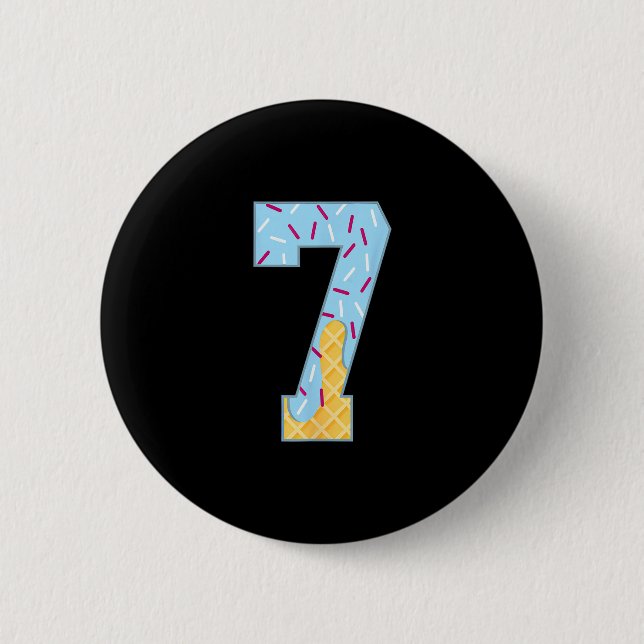 Nummer 7 Eis Drip 67 Meme Paar Halloween C Button (Vorderseite)