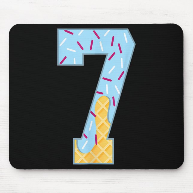 Nummer 7 Eis Drip 67 Meme Paar Halloween C Mousepad (Vorne)