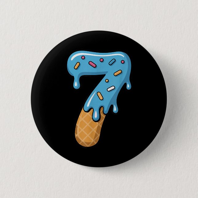 Nummer 7 Eis Drip 67 Meme Paare passende Haare Button (Vorderseite)