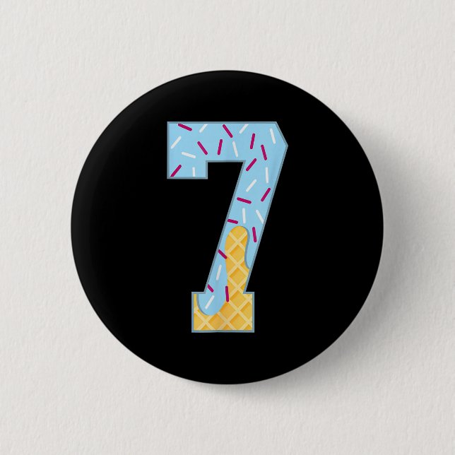 Nummer 7 Eiscreme-Tropf 67 Meme-Paar Halloween C Button (Vorderseite)