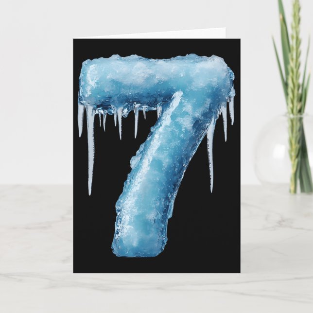 Nummer 7 Fire Ice Nummer Sechs Sieben Meme 67 Alph Karte (Vorderseite)