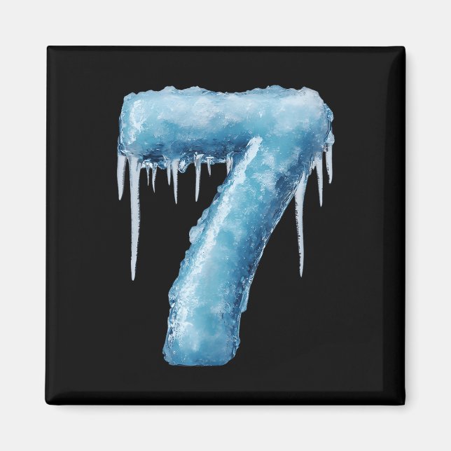 Nummer 7 Fire Ice Nummer Sechs Sieben Meme 67 Alph Magnet (Vorne)