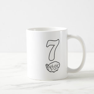 Nummer 7 Lustig 67 Sechs Sieben Meme Hände Paar Pa Kaffeetasse