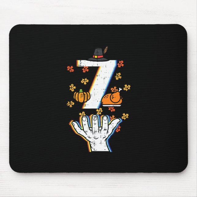 Nummer 7 Matching 67 Meme Erntedankfest 6 7 Männer Mousepad (Vorne)