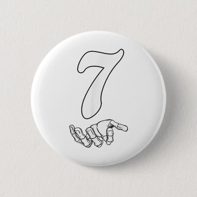 Nummer 7 Matching 67 Meme Halloween-Kostüm Männer  Button (Vorderseite)