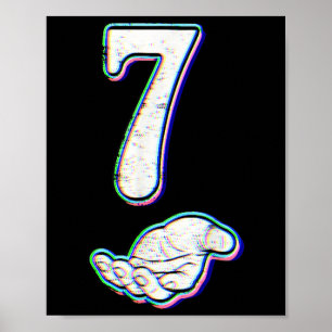 Nummer 7 Matching 67 Meme Halloween-Kostüm Männer  Poster
